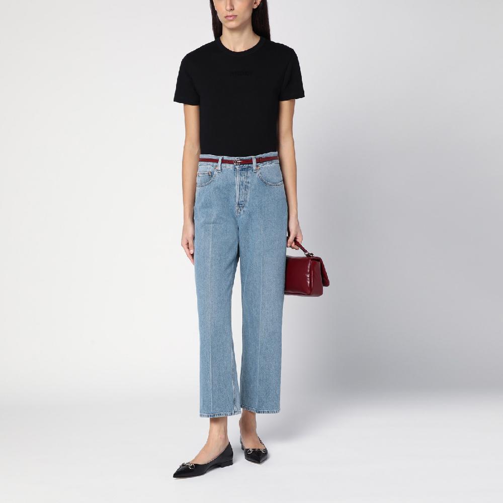 GUCCI T-shirt nera in cotone Vendita