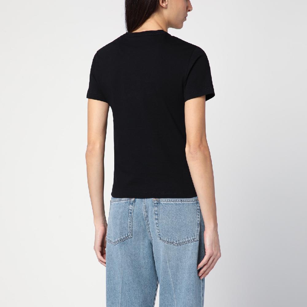 GUCCI T-shirt nera in cotone Vendita