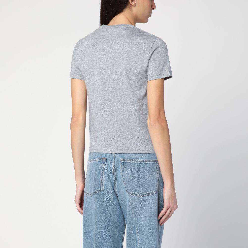 GUCCI T-shirt grigia mélange in cotone Spedizione Gratuita