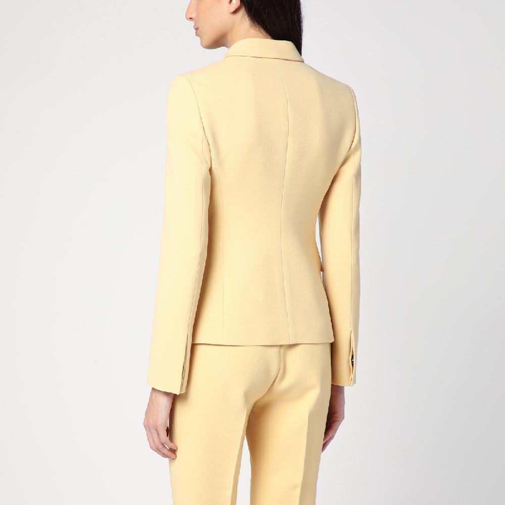 GUCCI Giacca color crema in crêpe di lana Soddisfazione Garantita