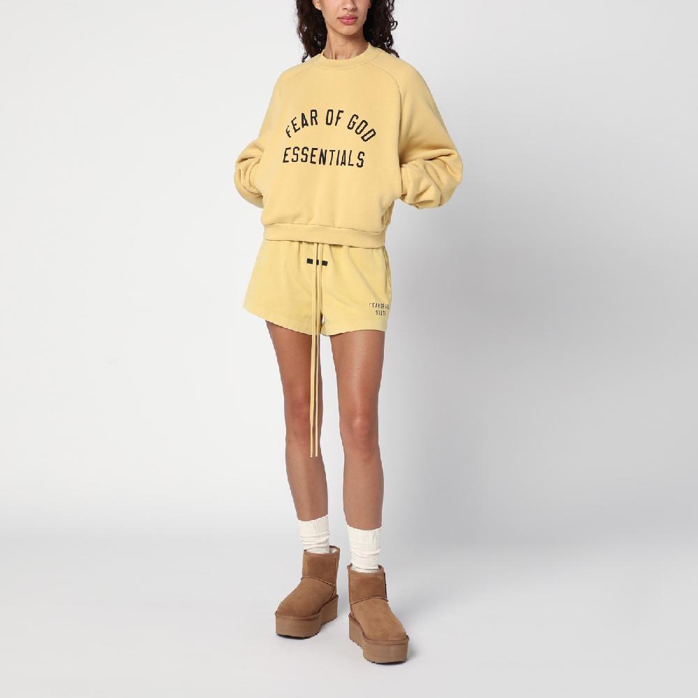 Fear of God Essentials Felpa cropped ambra con logo Negozi Online