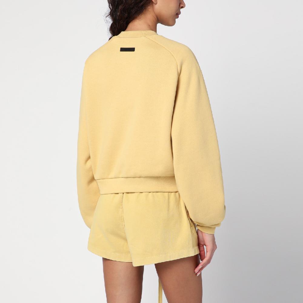 Fear of God Essentials Felpa cropped ambra con logo Negozi Online