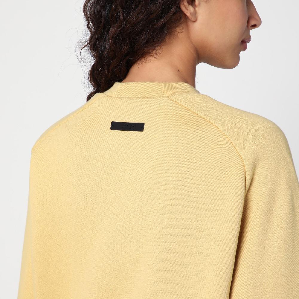 Fear of God Essentials Felpa cropped ambra con logo Negozi Online