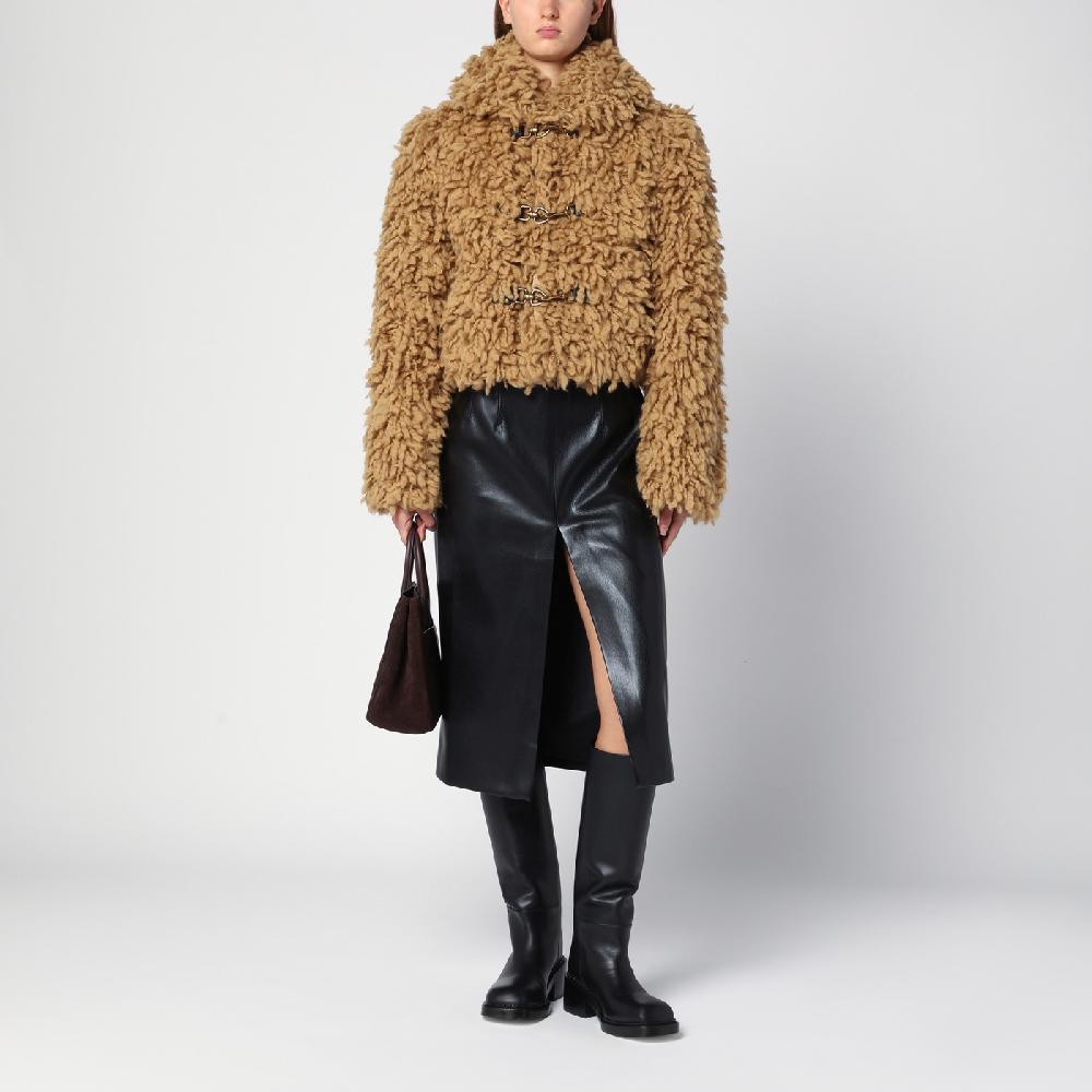 Burberry Giacca corta beige in misto lana Consegna Veloce