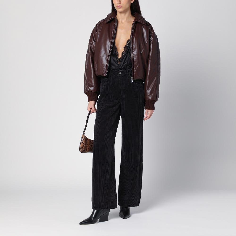 AGOLDE Bomber marrone in eco pelle Convenienza