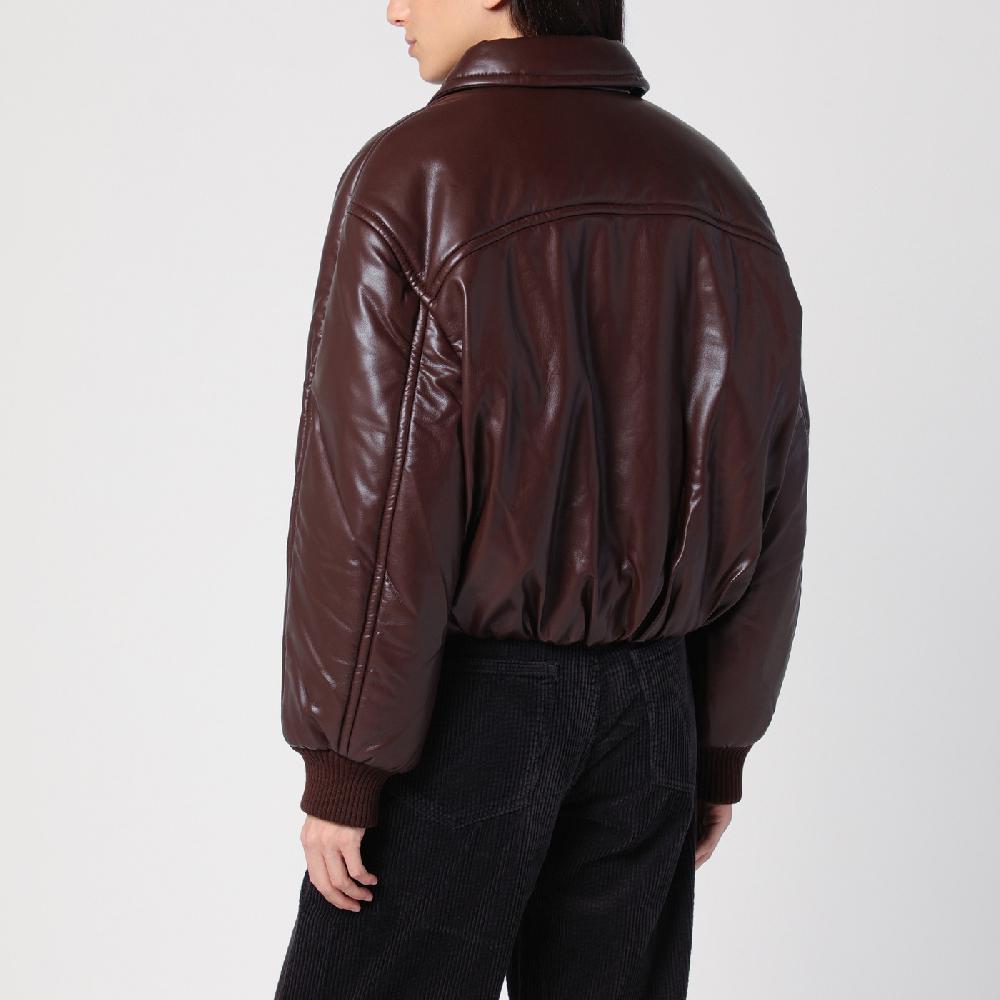 AGOLDE Bomber marrone in eco pelle Convenienza