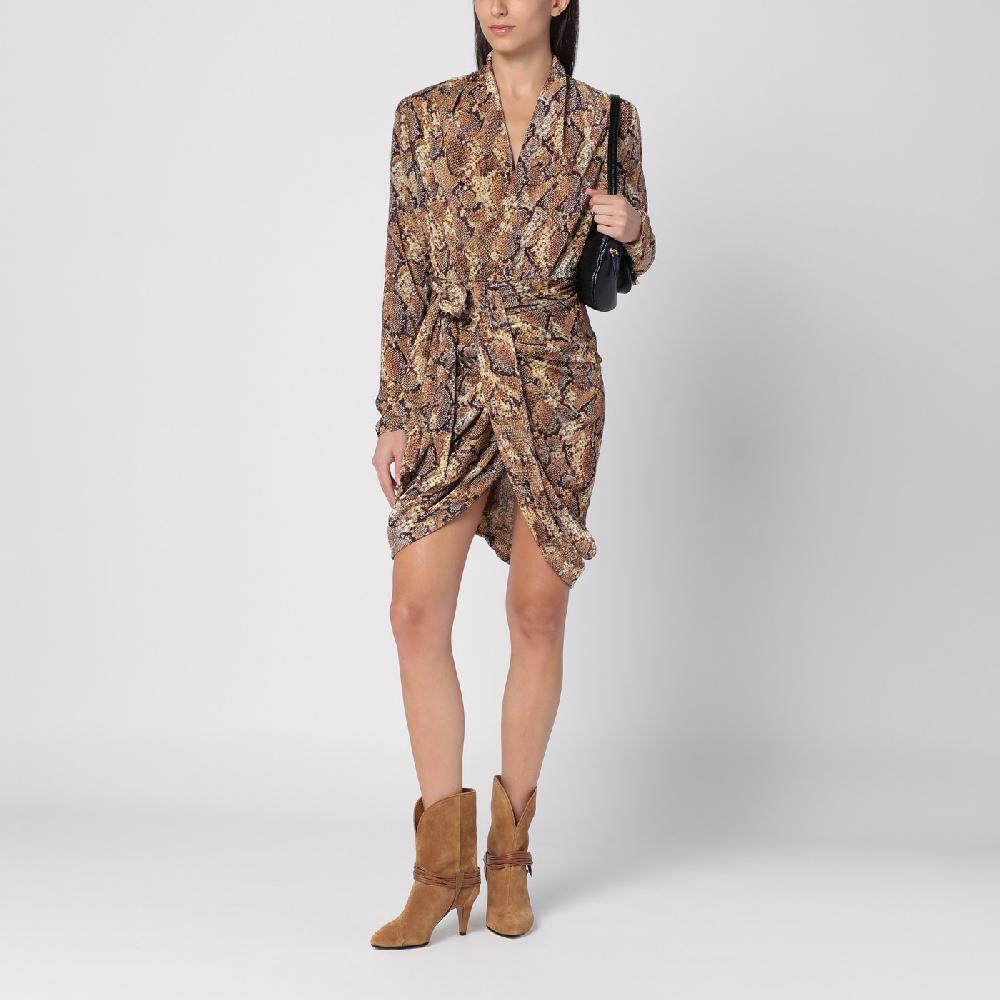 ISABEL MARANT Abito Cleora con stampa serpente Offerta