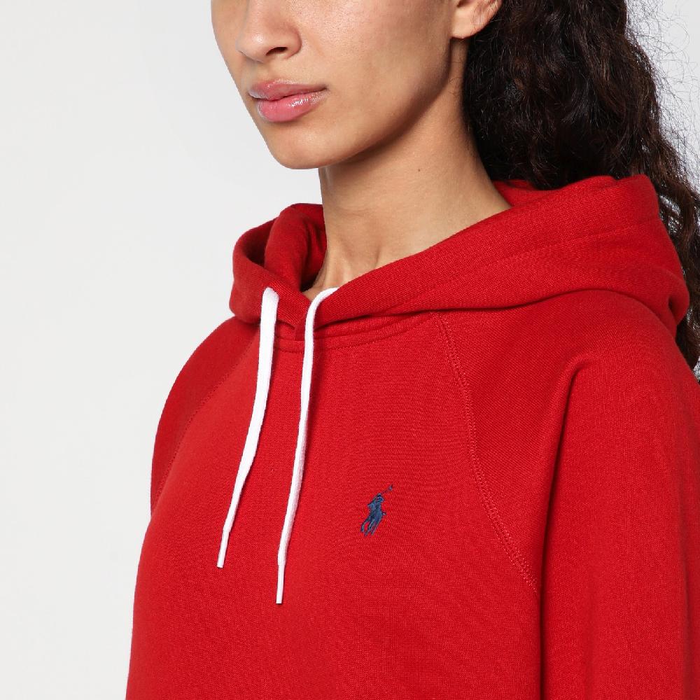 Polo Ralph Lauren Felpa rossa in cotone felpato Outlet