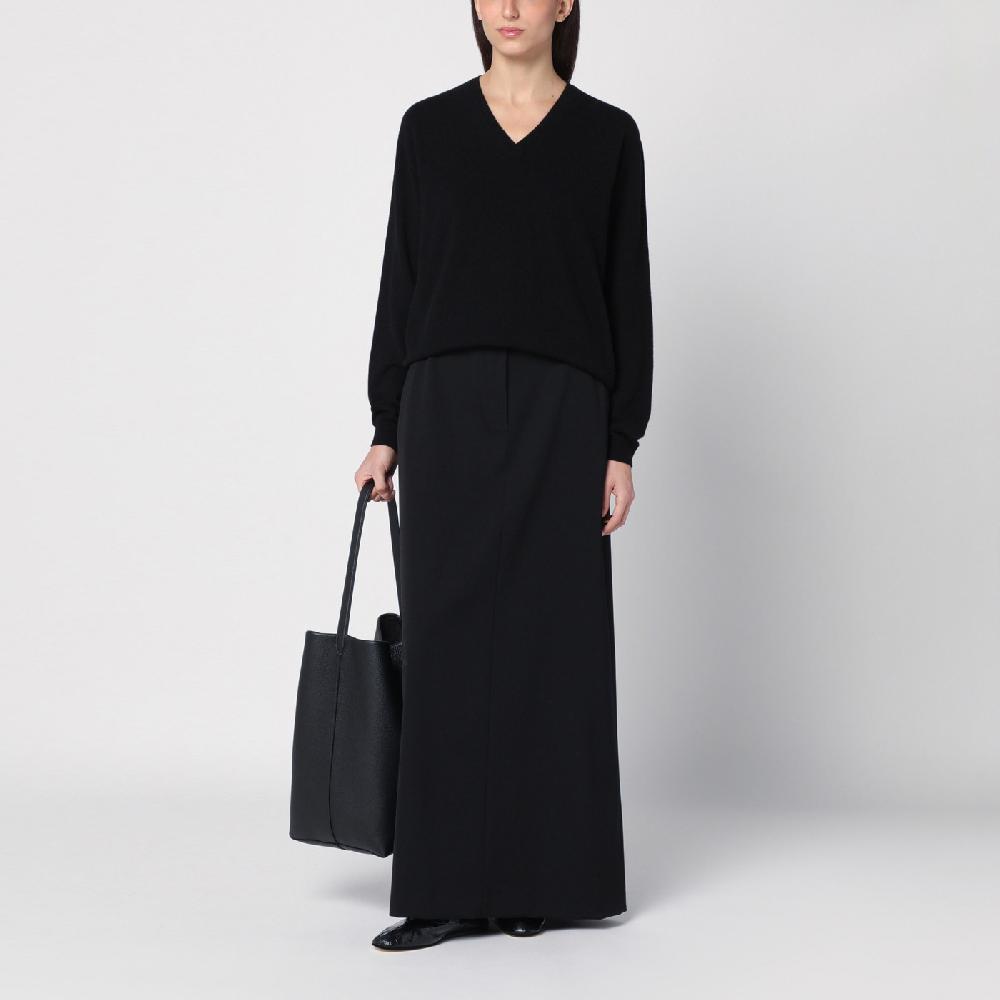 The Row Maglione Isaora nero in cashmere Vendita Economica