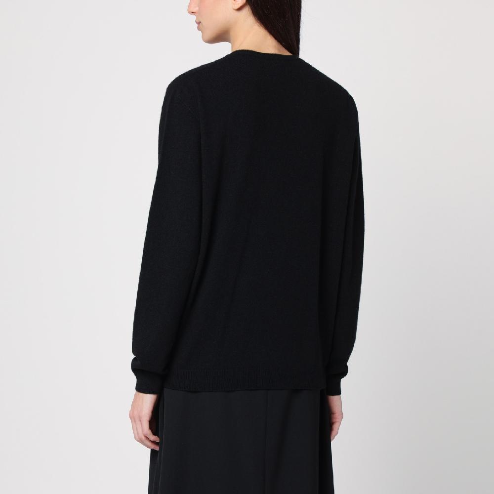 The Row Maglione Isaora nero in cashmere Vendita Economica