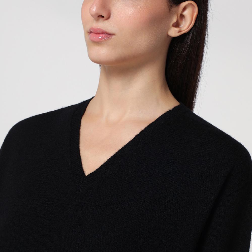 The Row Maglione Isaora nero in cashmere Vendita Economica