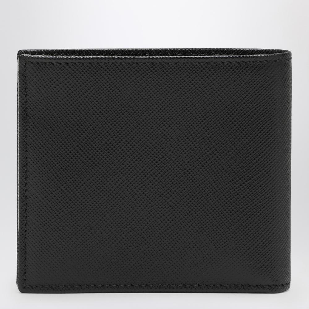 Prada Portafoglio orizzontale nero in Saffiano In Saldo