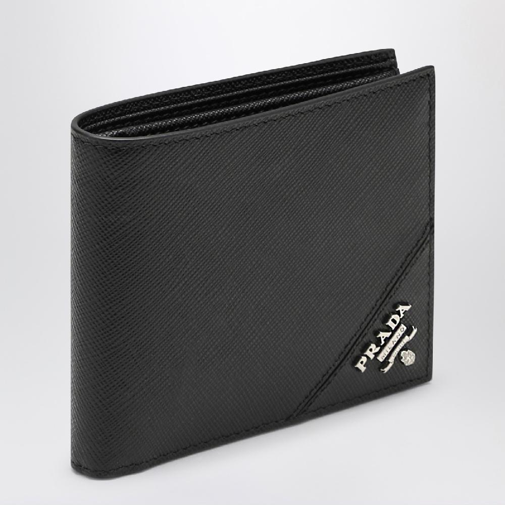 Prada Portafoglio orizzontale nero con logo