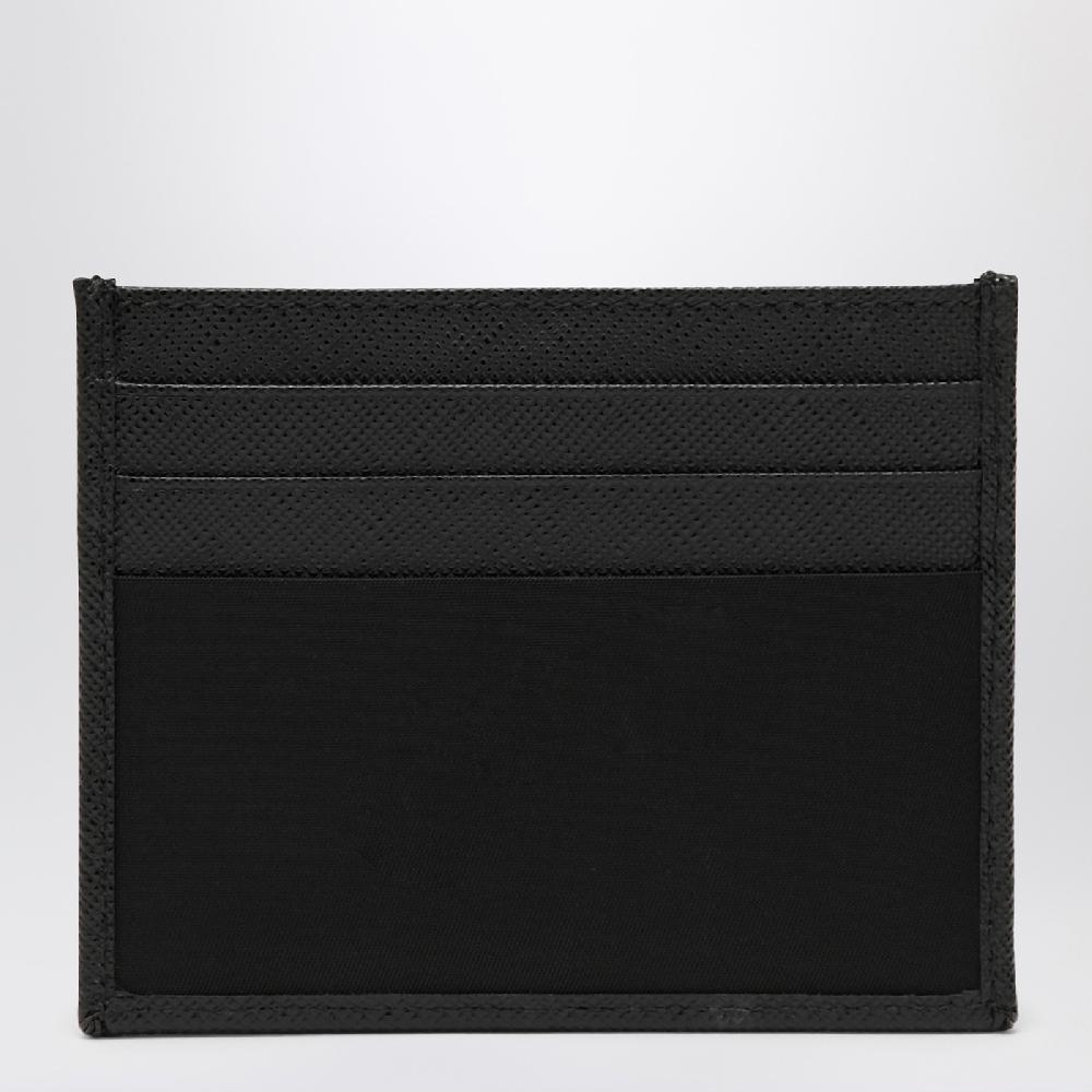 Prada Portacarte in Nylon e Saffiano nero Italy