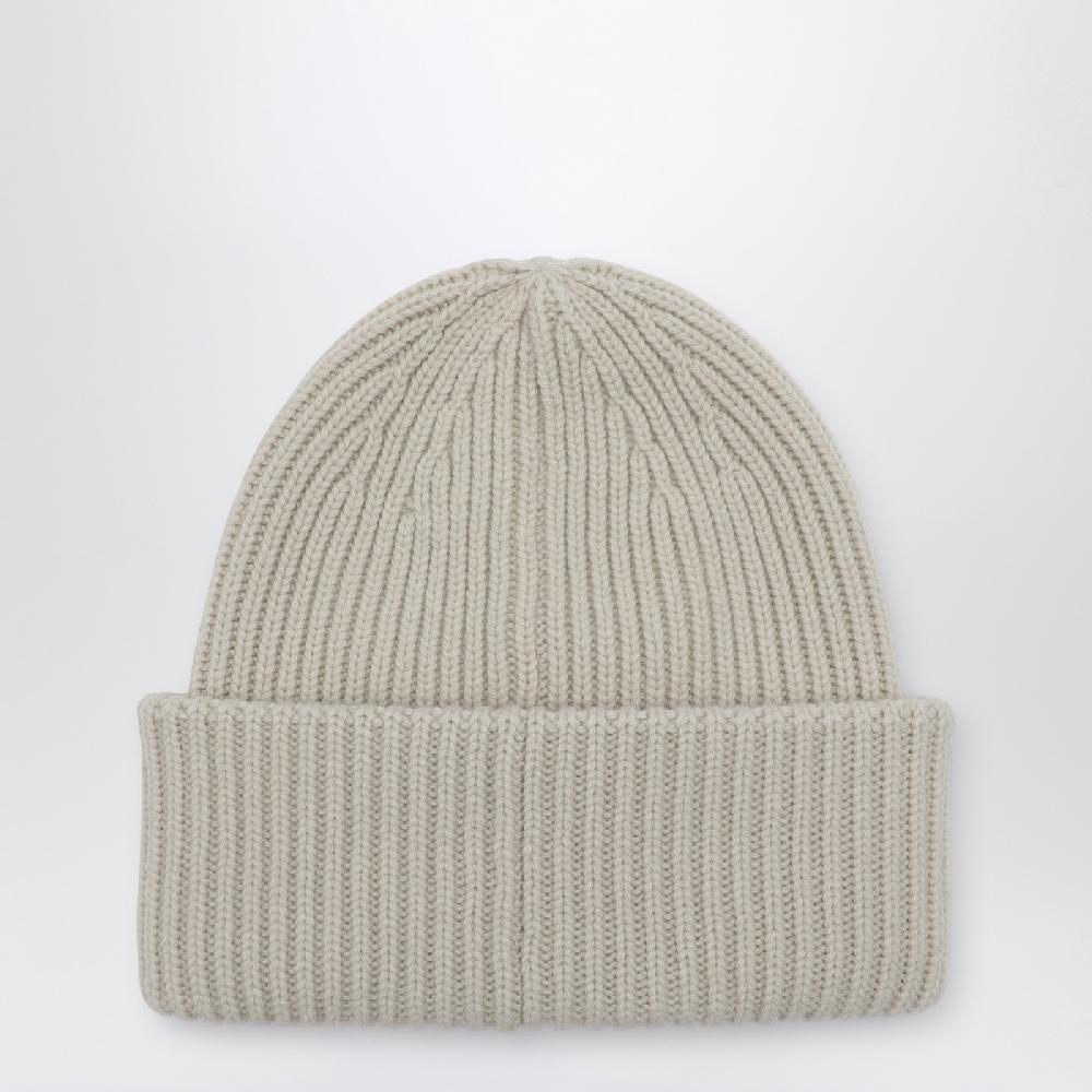Moncler Cuffia beige in lana e cashmere Shopping Online