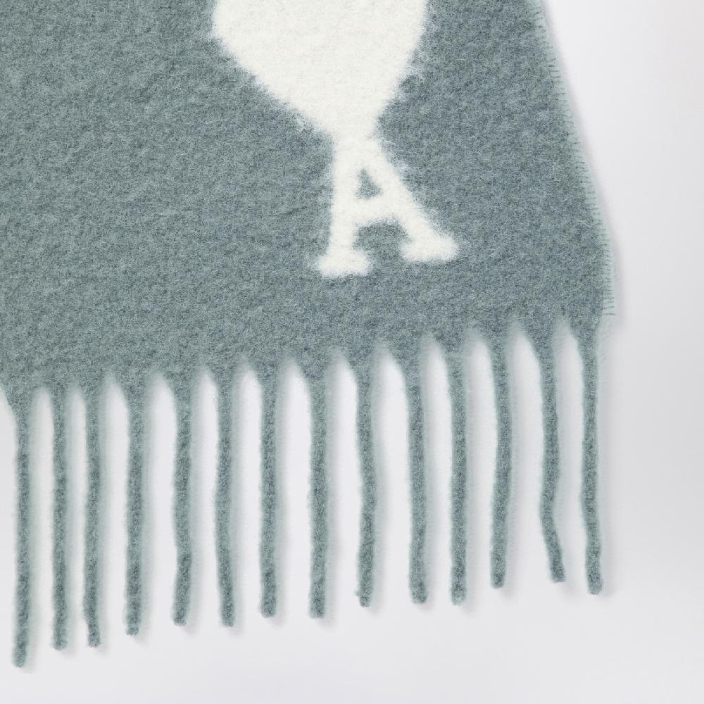 Ami Paris Sciarpa grigia chiara in misto alpaca Affare Del Giorno