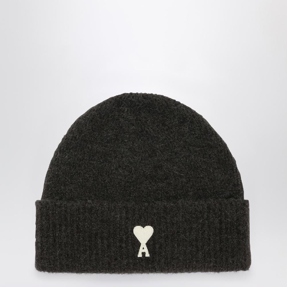 Ami Paris Cappello Ami De Coeur grigio in alpaca