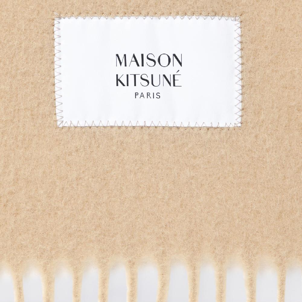 Maison Kitsunu00e9 Sciarpa beige chiara in misto lana Novità
