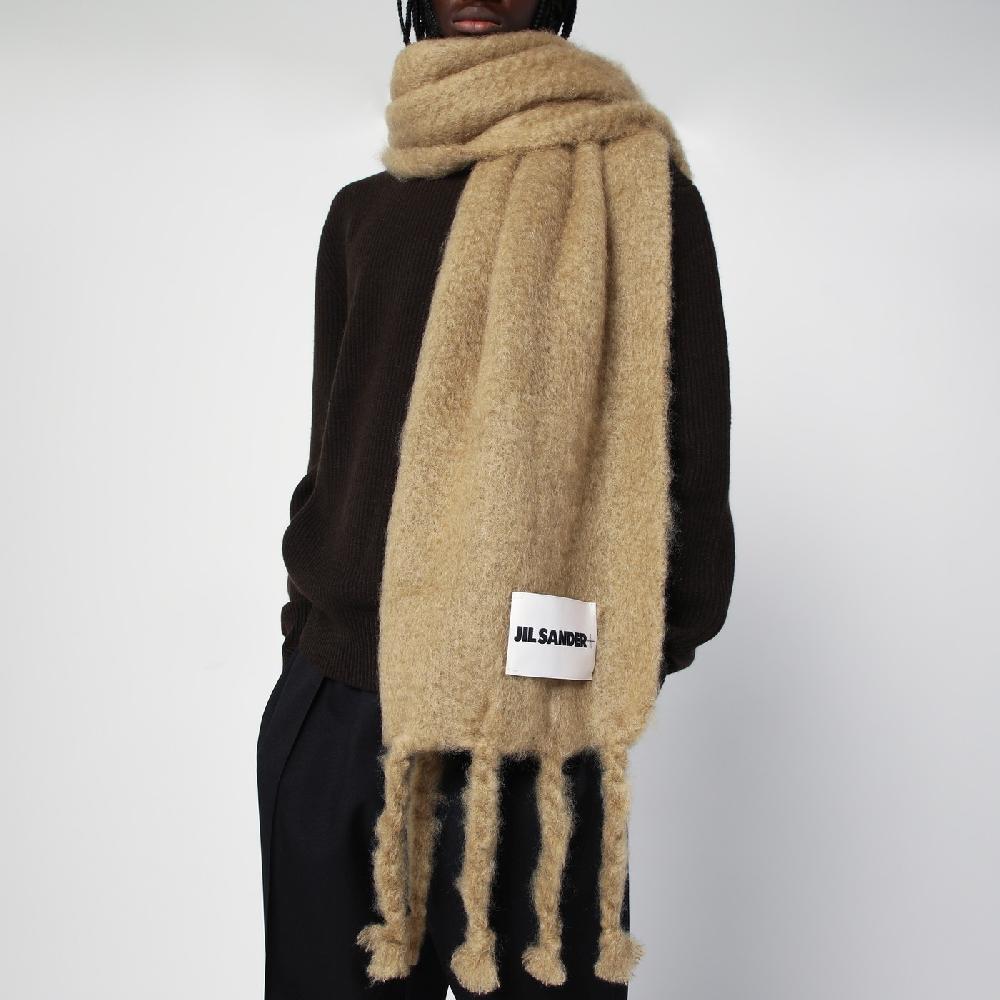 Jil Sander Sciarpa beige in misto mohair Offerta