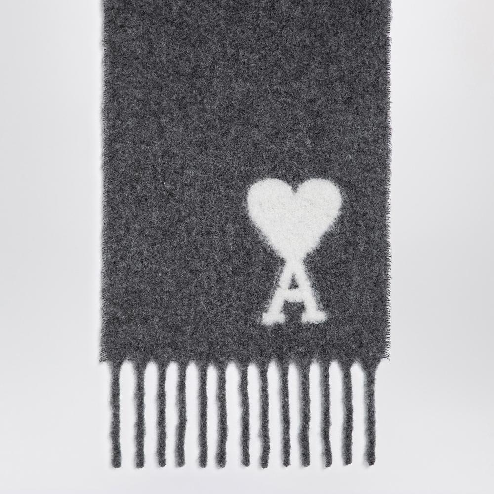 Ami Paris Sciarpa grigia scura in misto alpaca Hotsell
