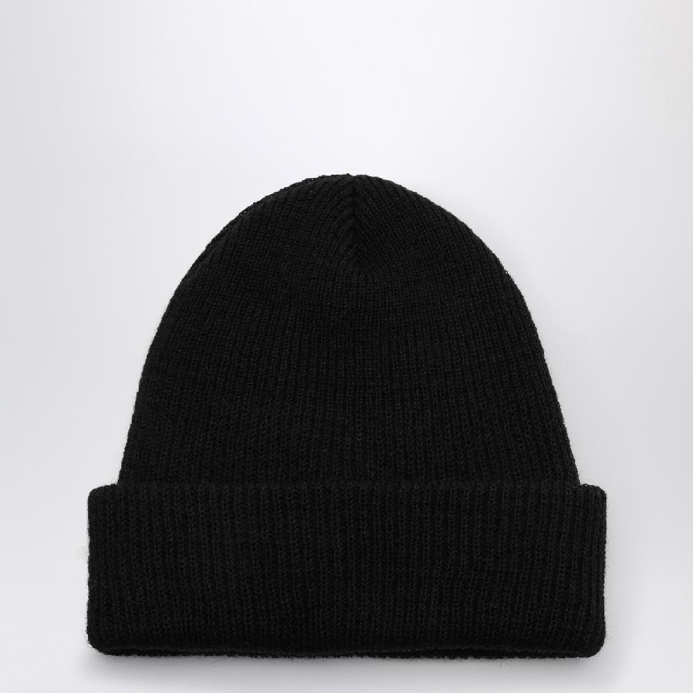 Off-Whiteu2122 Cuffia nera in lana con logo Vendita Calda