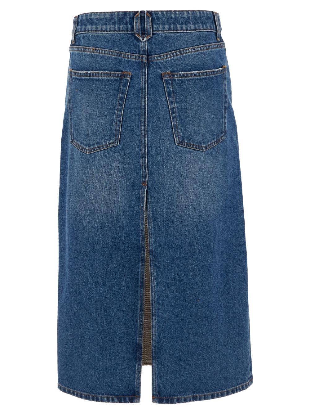﻿Oluxury Stella Mccartney Denim Skirt Rilascio limitato