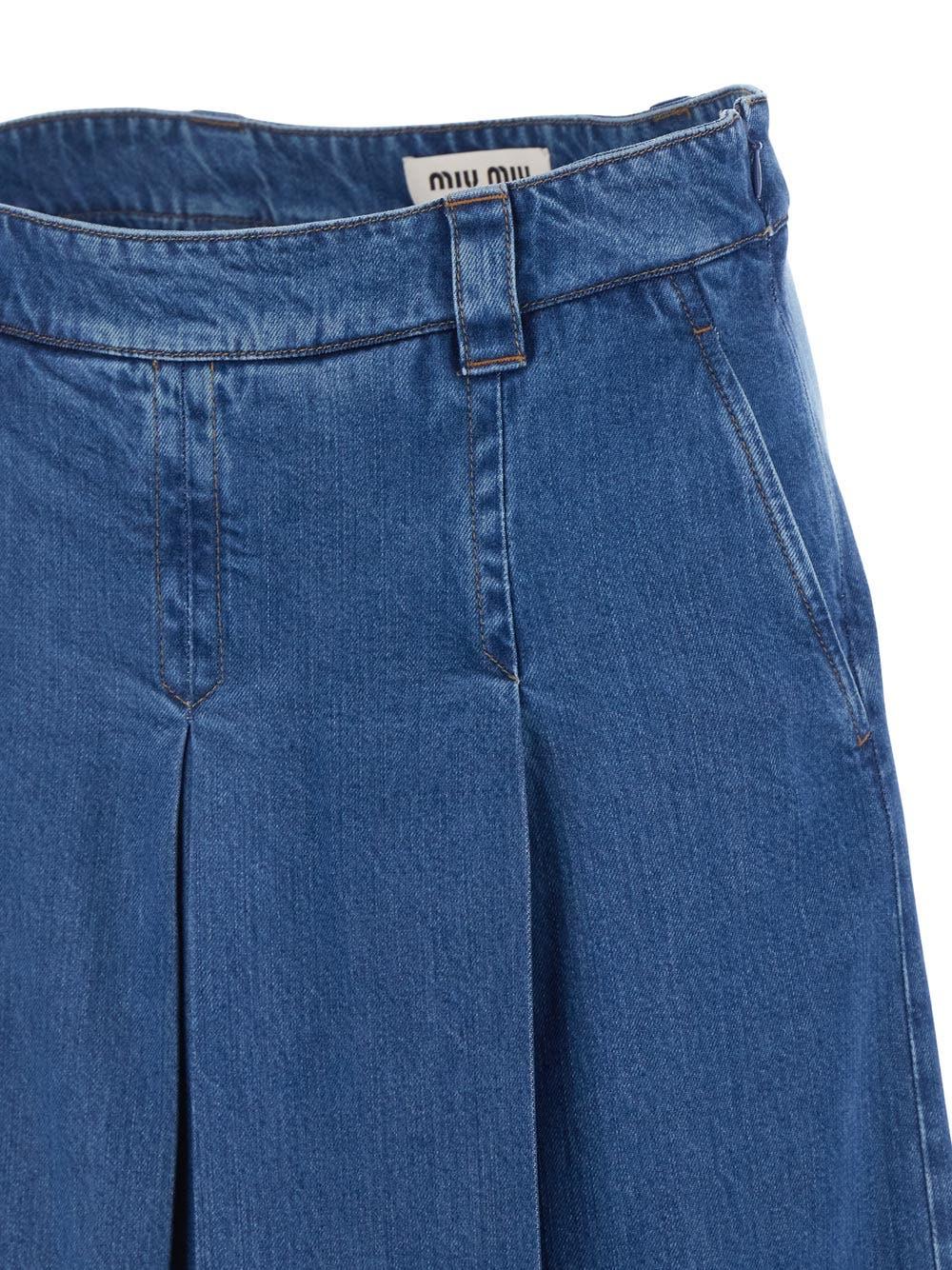 Oluxury Miu Miu Denim Skirt Sostegno trimestrale