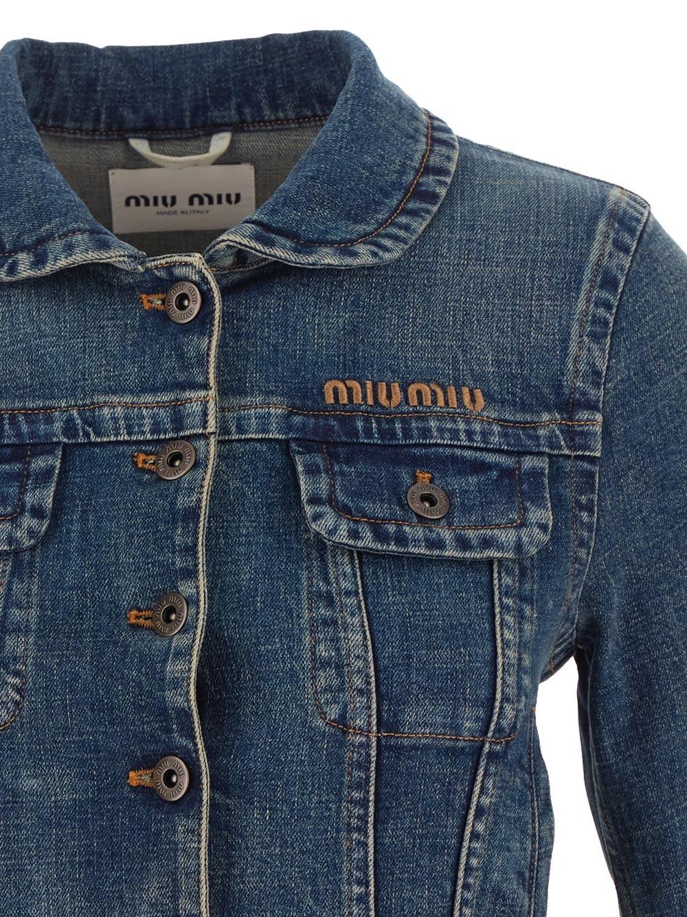 Oluxury Miu Miu Denim jacket Super sconto