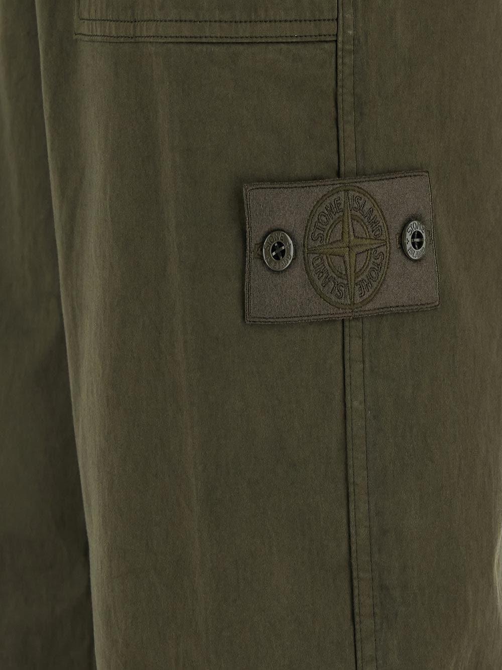 Oluxury Stone Island Cotton Trouser Offerte stagionali