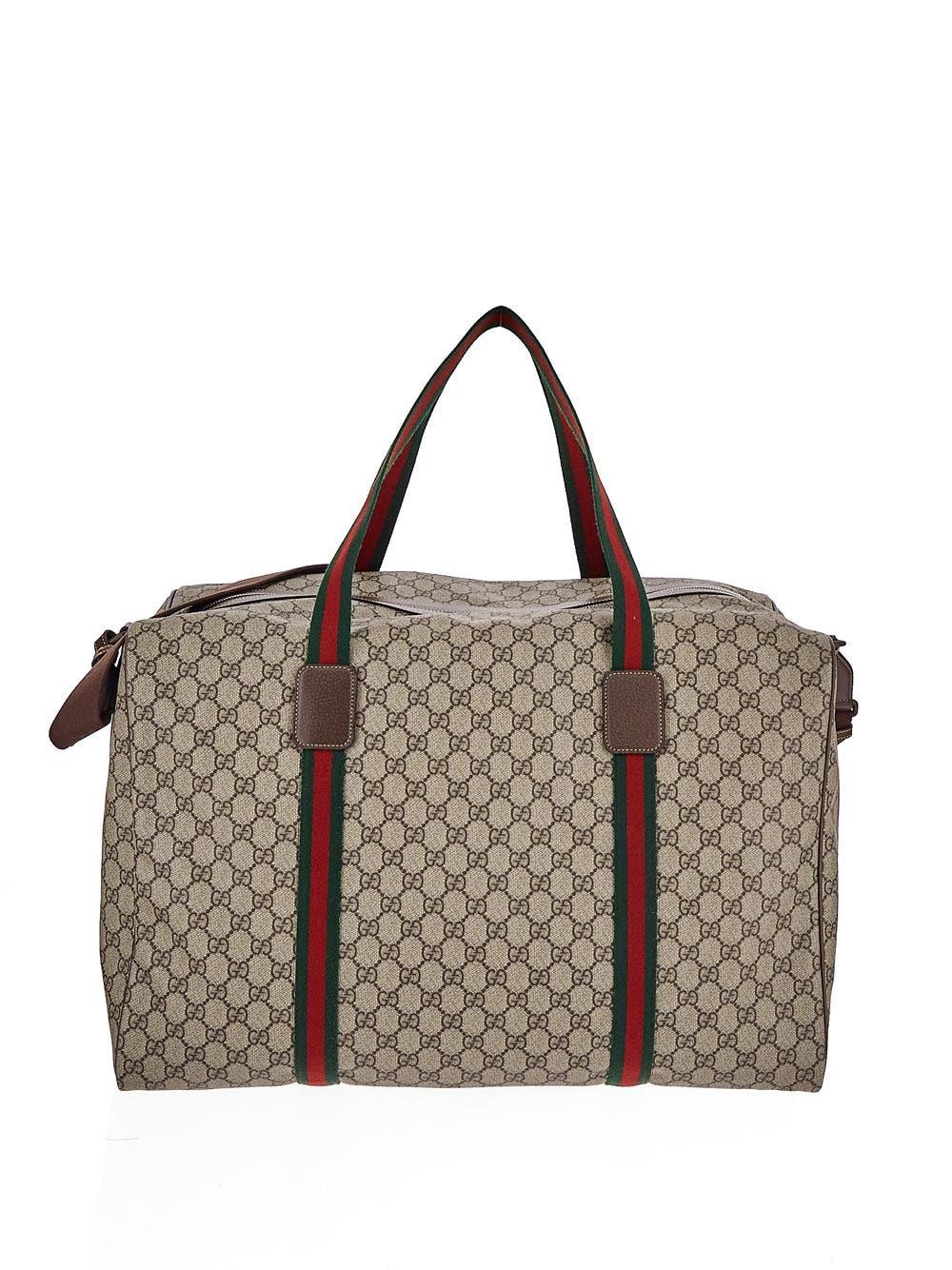Oluxury Gucci Web Detail Maxi Travel Bag Offerte stagionali