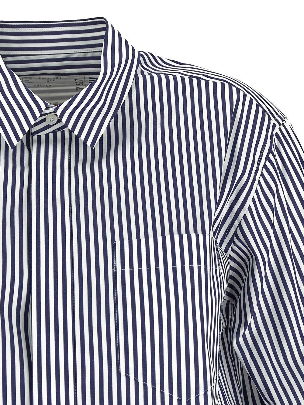 Oluxury Sacai Striped Shirt In Linea