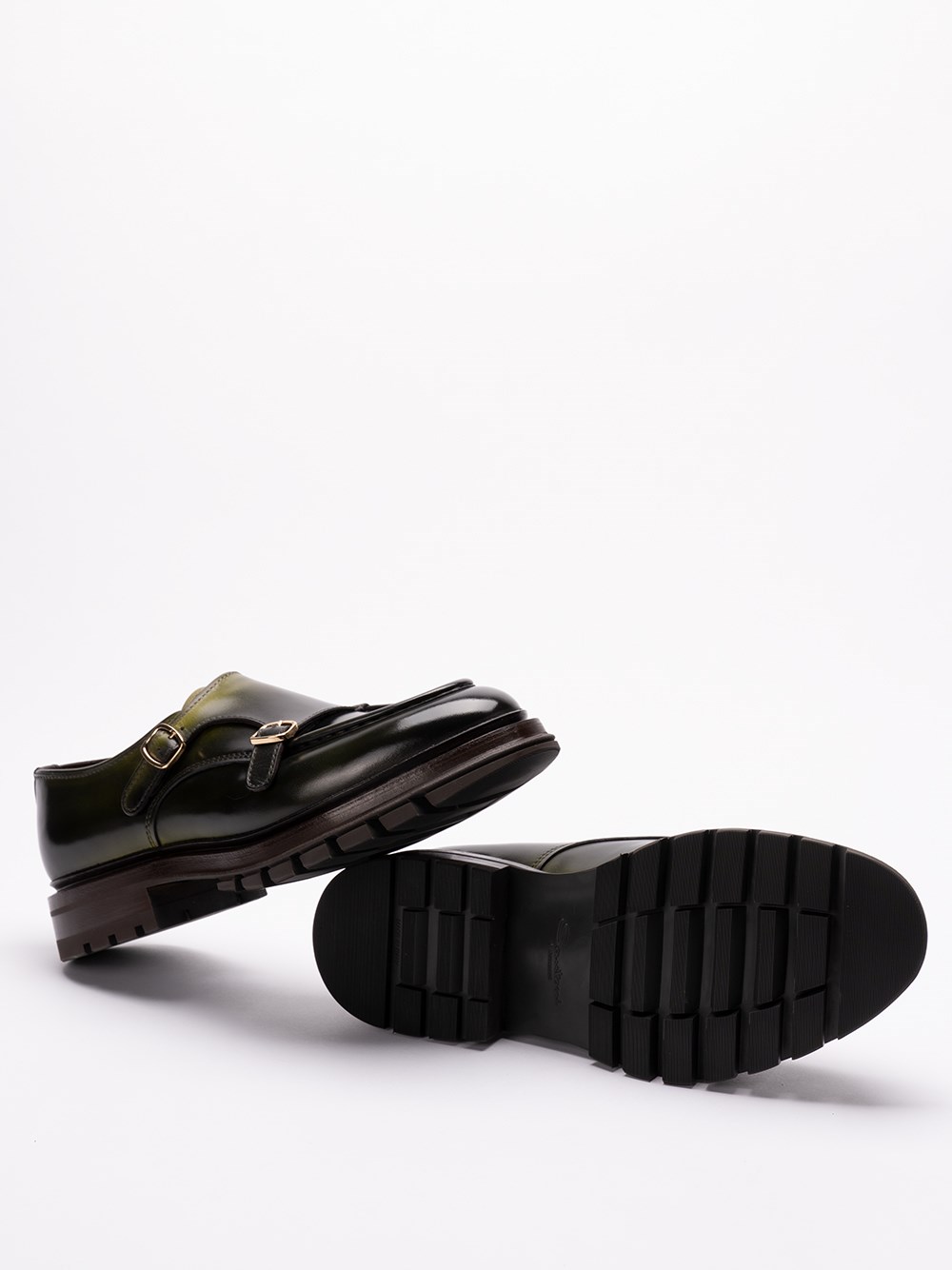 Santoni `Emric` Buckled Loafers Italia