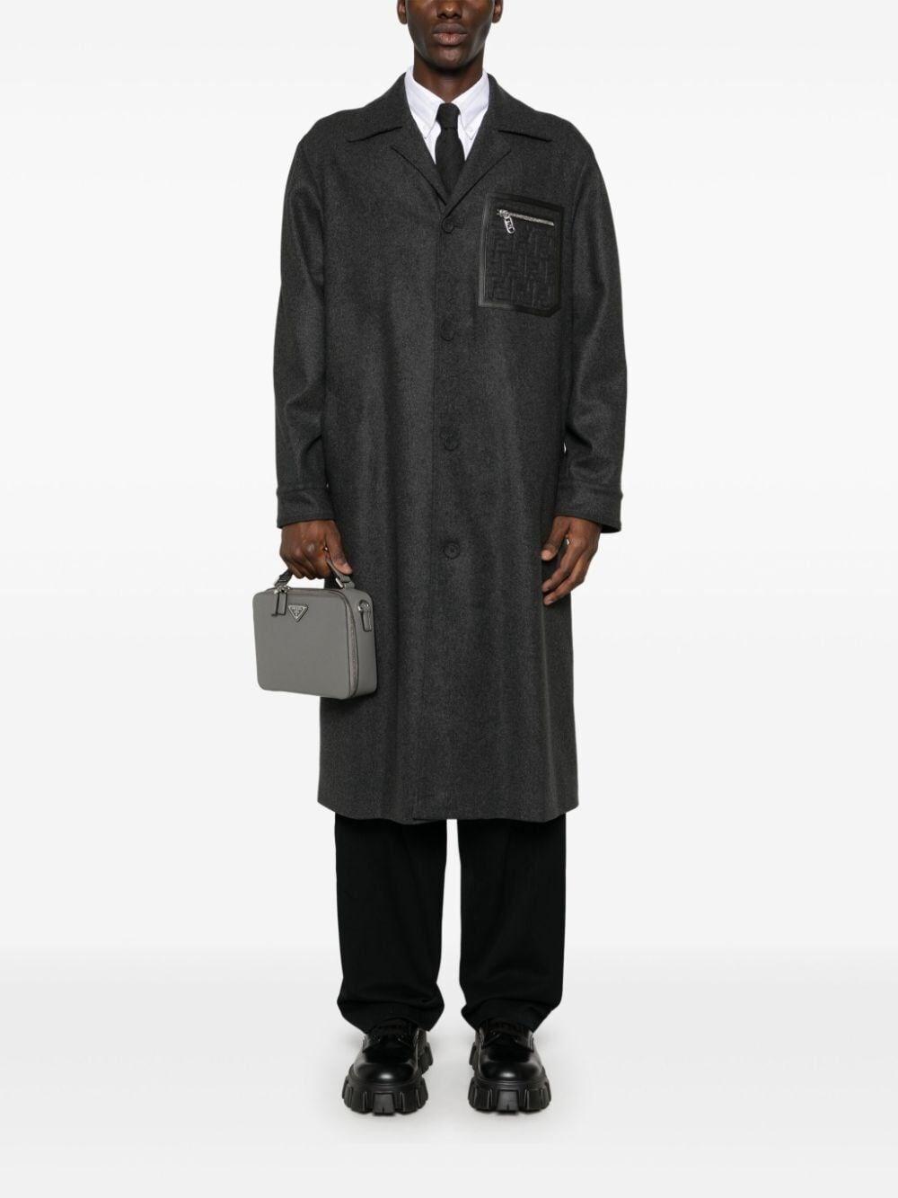 Fendi `FF` Embossed Coat Negozi Online