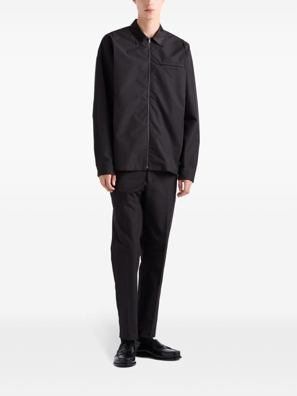 Prada Technical Cotton Shirt In Vendita