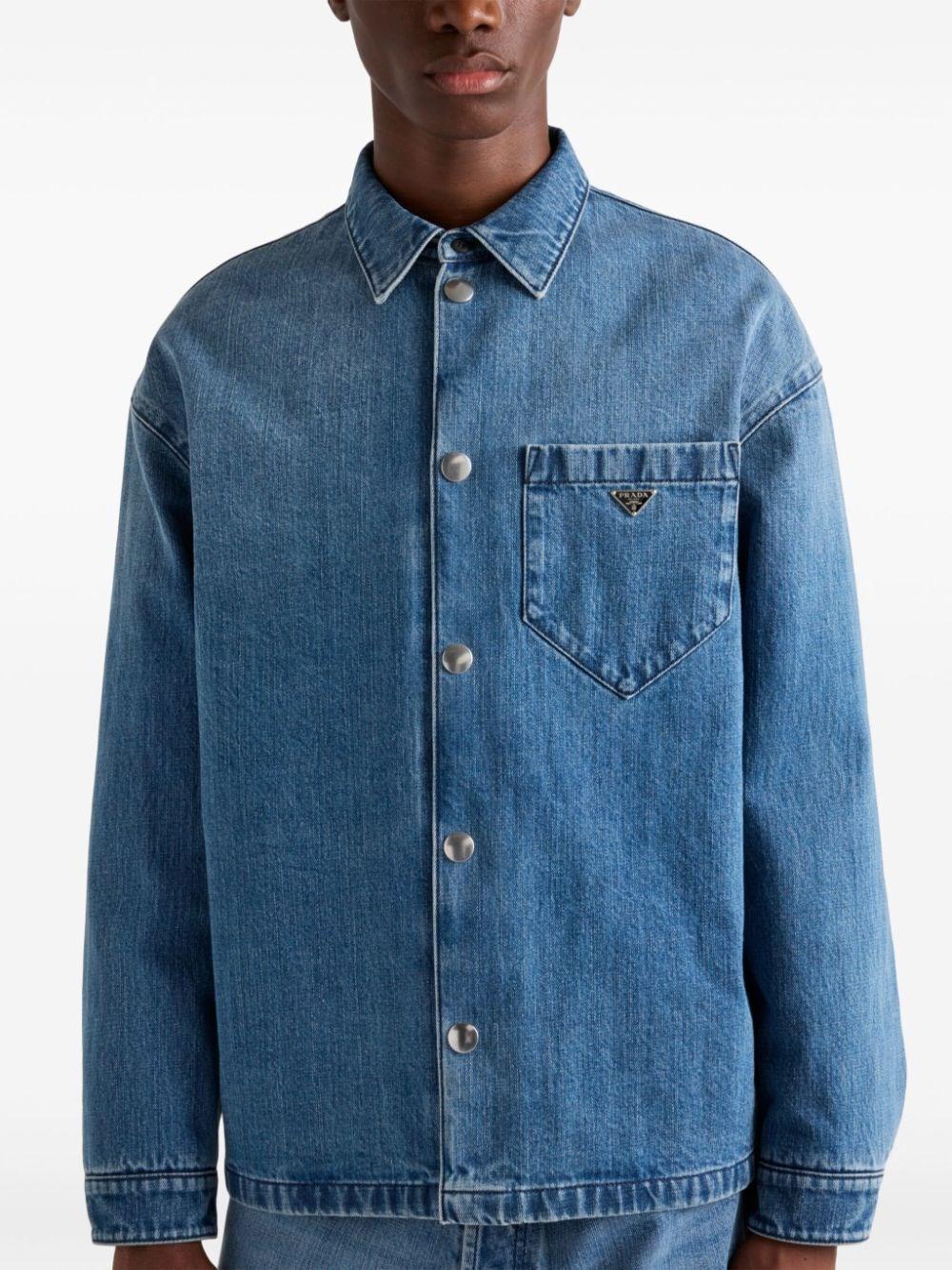 Prada Denim Shirt Prezzo Ridotto