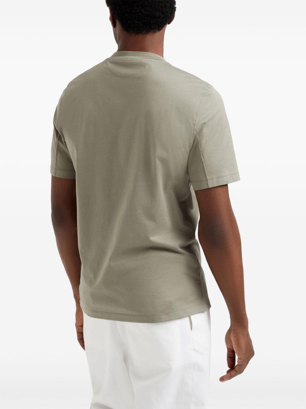 Brunello cucinelli Crew-Neck T-Shirt With Printed Logo Promozione Limitata