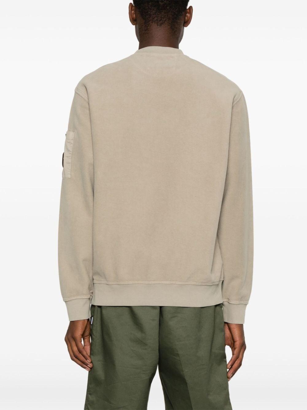 C.p. company `Brushed Emerized Diagonal Fleece` Crew-Neck Sweatshirt Fino Al -60%
