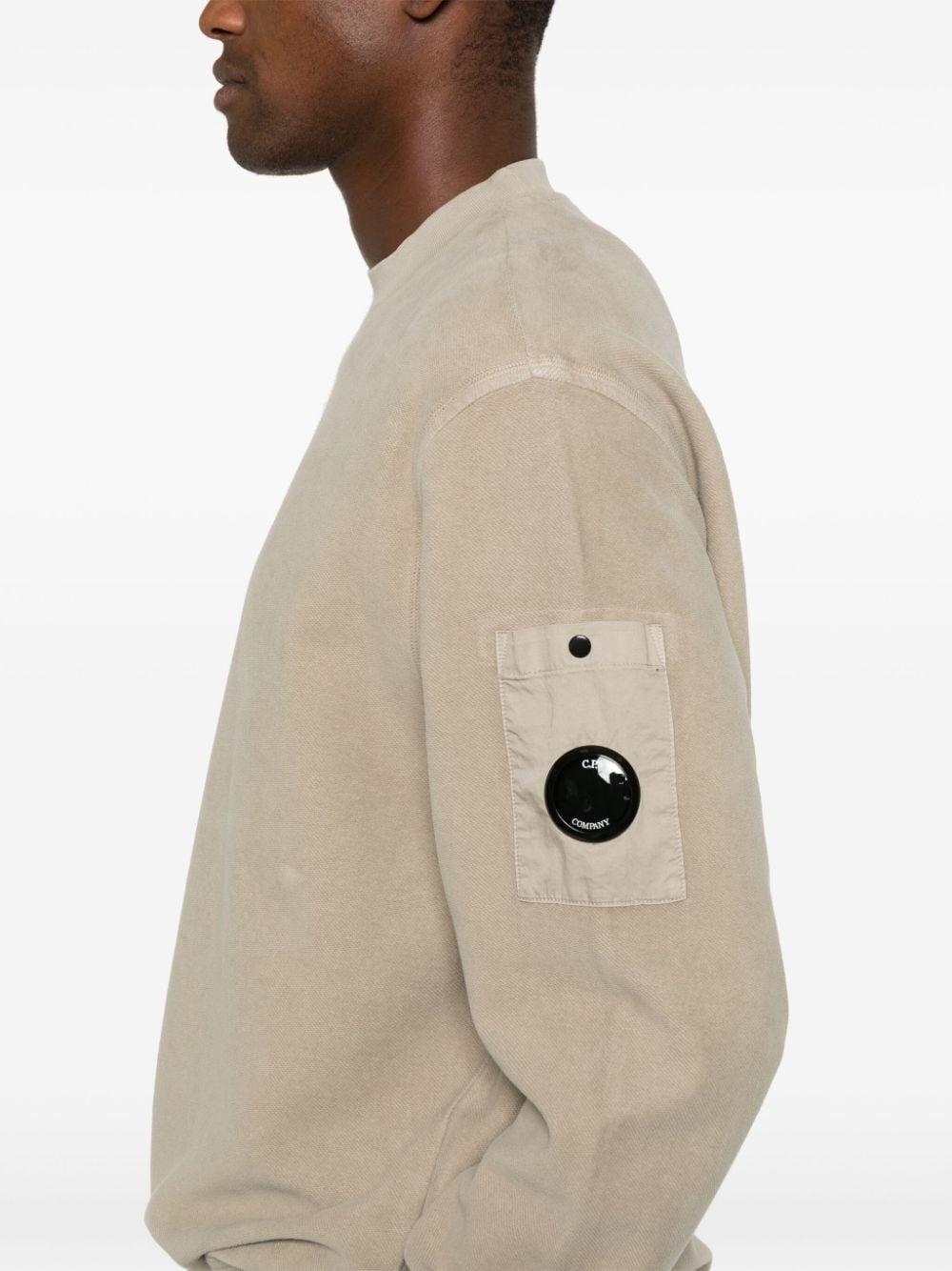 C.p. company `Brushed Emerized Diagonal Fleece` Crew-Neck Sweatshirt Fino Al -60%