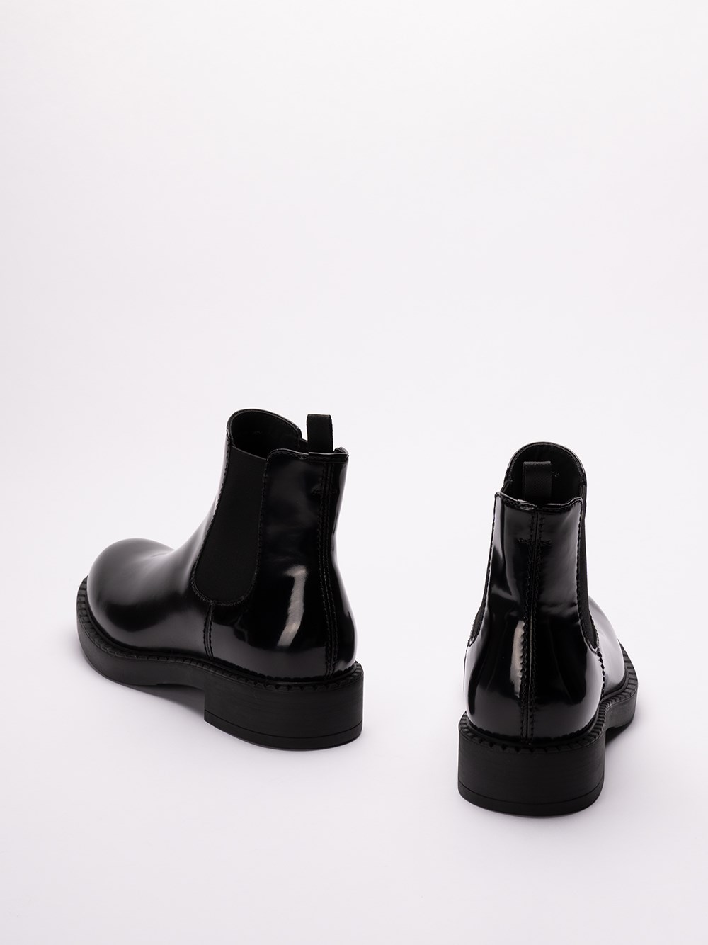 Prada Brushed Leather Chelsea Boots Saldi