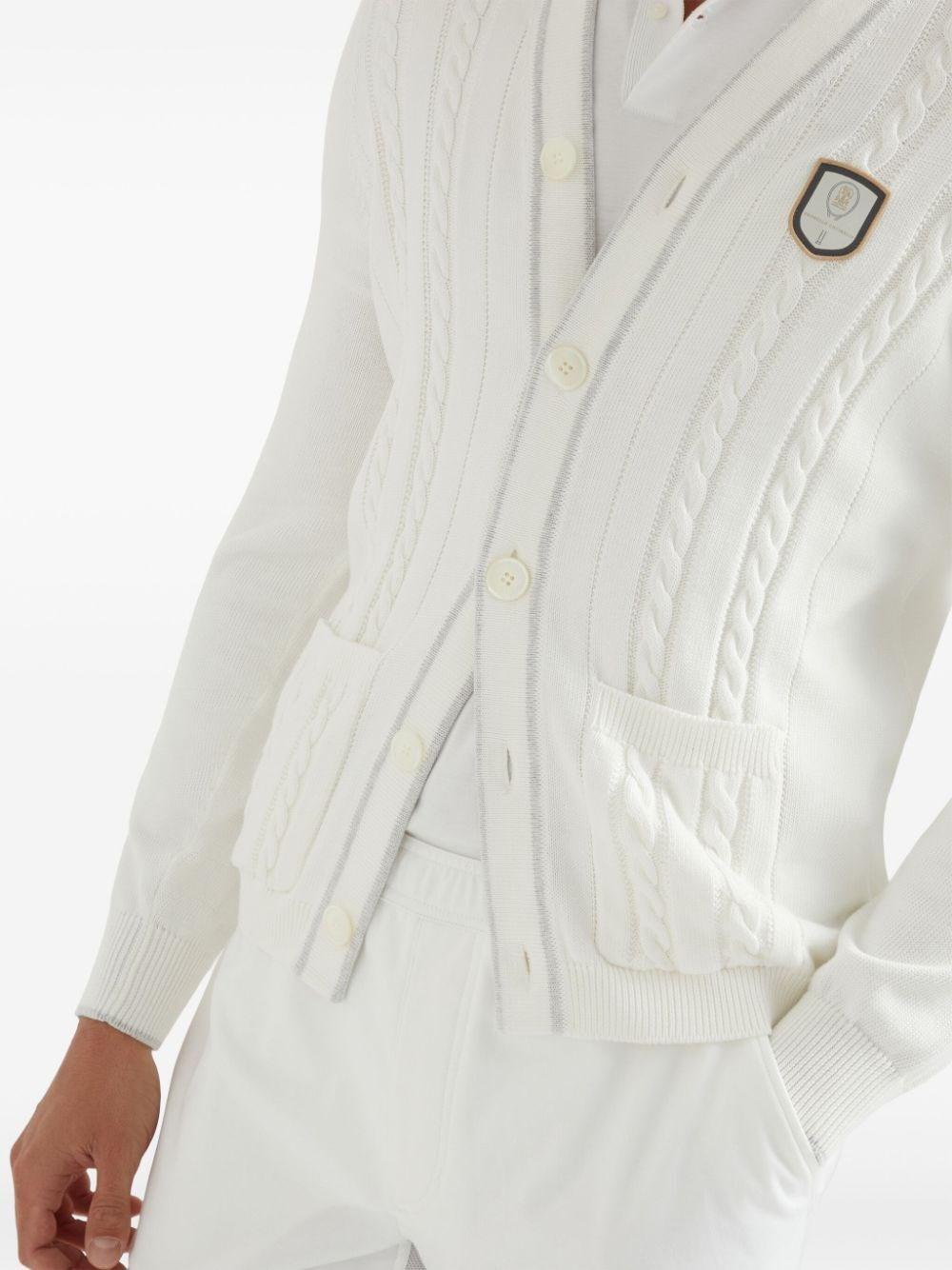 Brunello cucinelli Knit Cardigan With Tennis Badge I Più Venduti