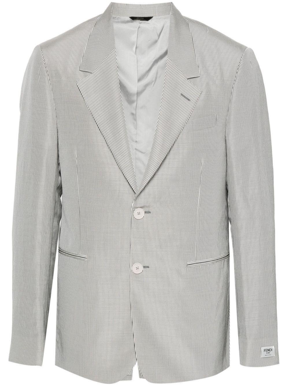 Fendi Striped Jacket Consegna Veloce