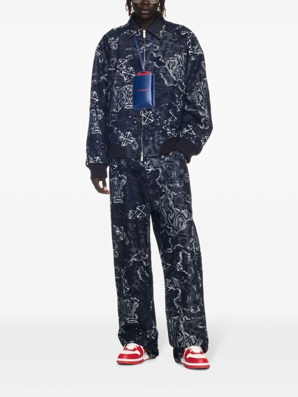 Off white `Camo` Straight Jeans Vendita Economica