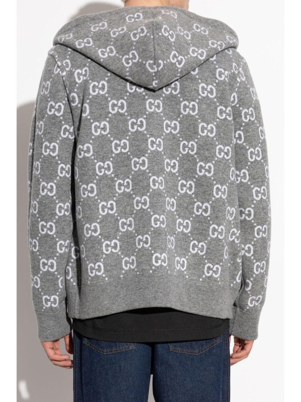 Gucci `Double GG` Full-Zip Hoodie Pezzi Unici
