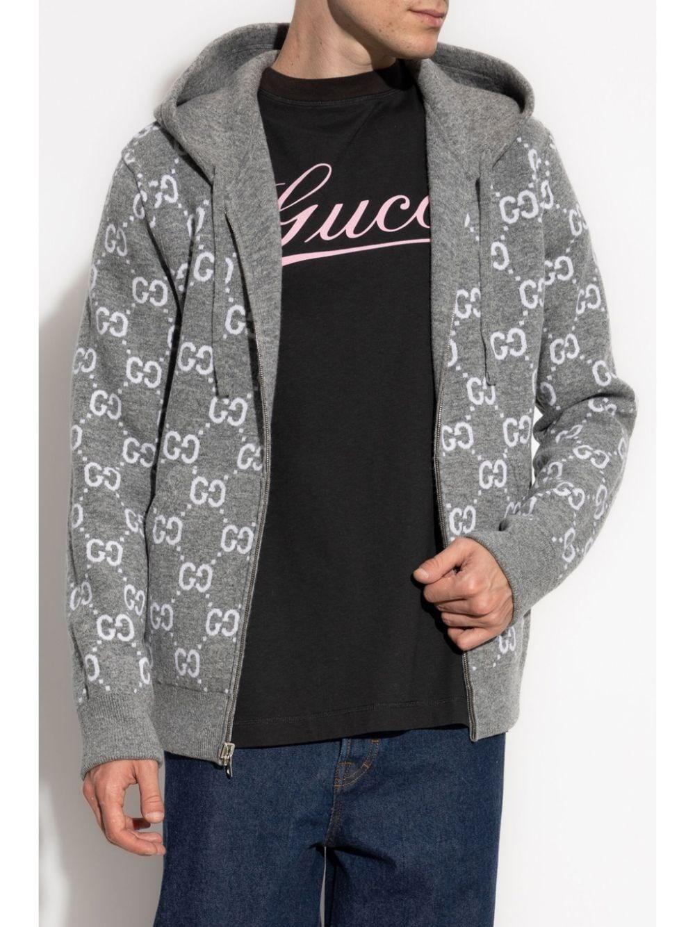 Gucci `Double GG` Full-Zip Hoodie Pezzi Unici