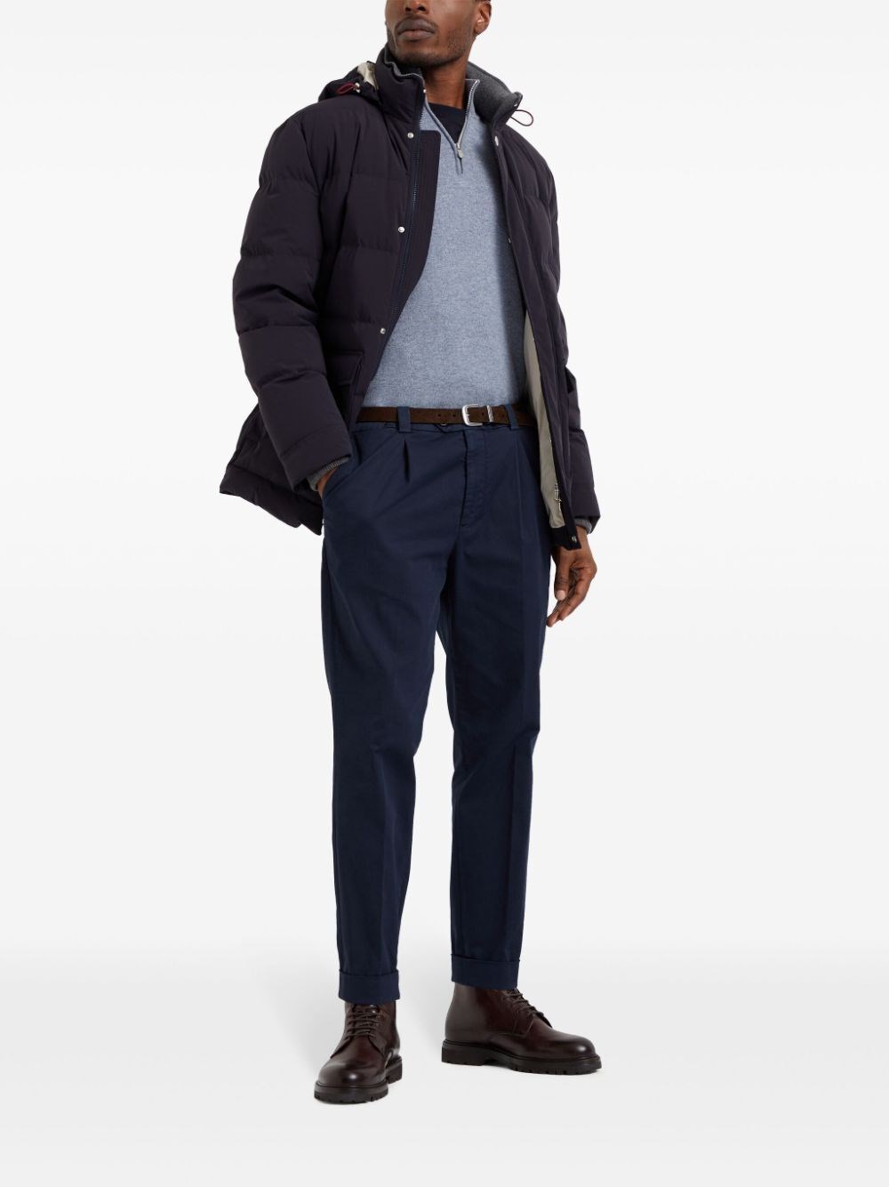 Brunello cucinelli Turtle-Neck Sweater With Zipper Qualità Garantita