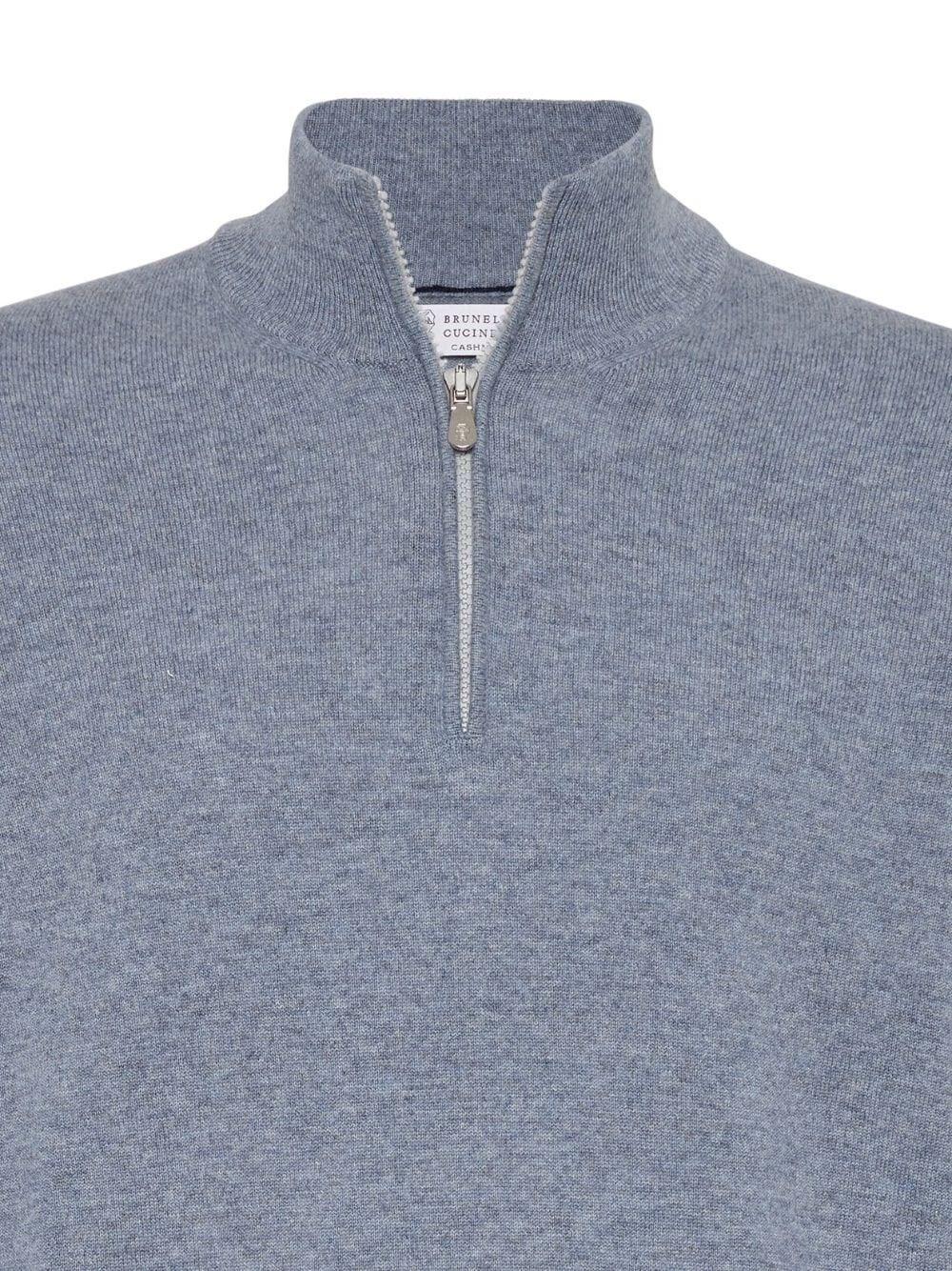 Brunello cucinelli Turtle-Neck Sweater With Zipper Qualità Garantita