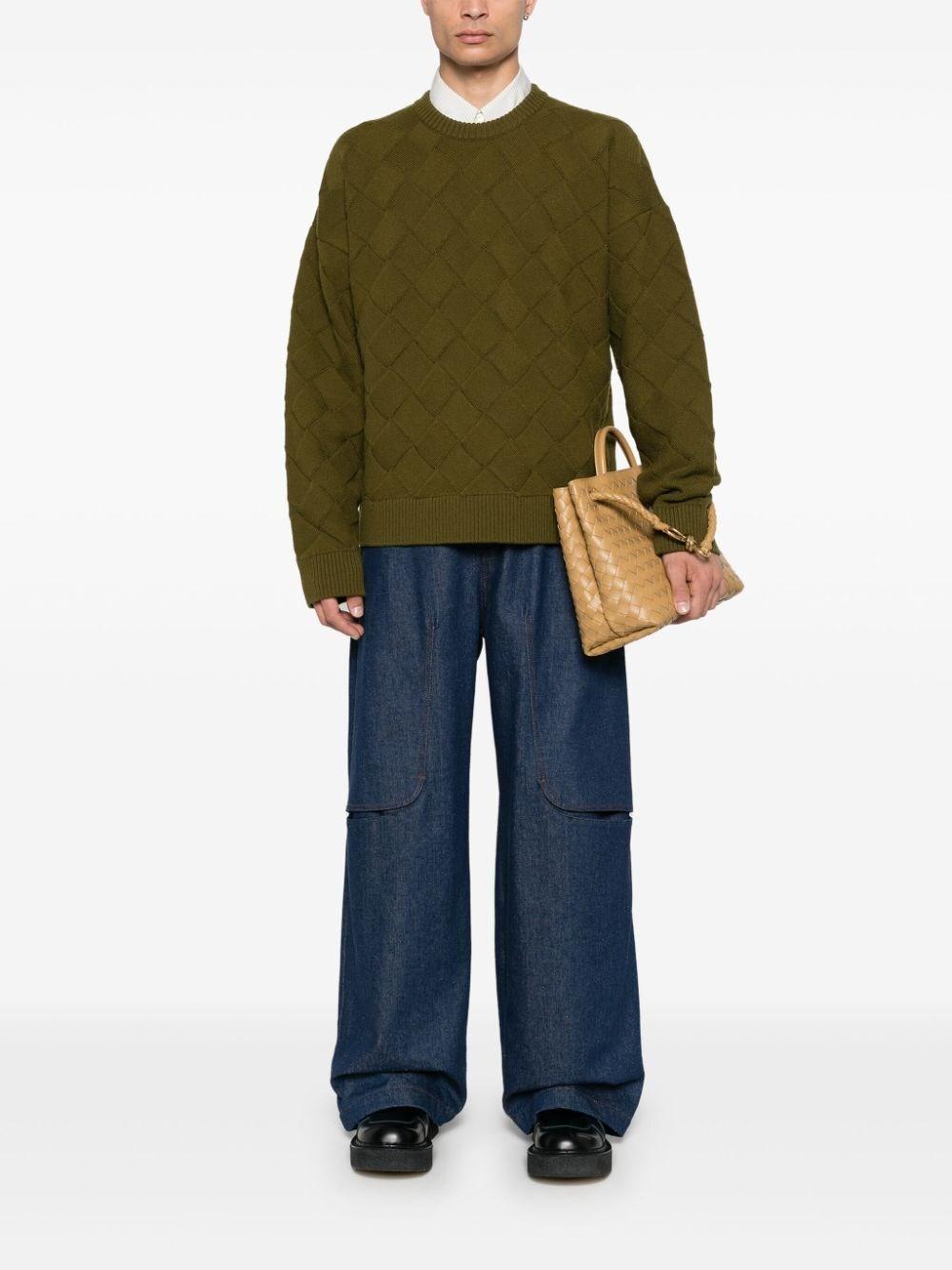 Bottega veneta `Intreccio Wool Jumper` Negozi Online