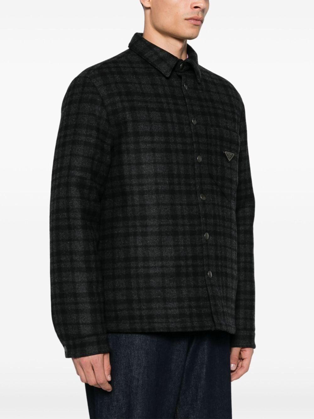 Prada Checked Shirt Vendita Calda