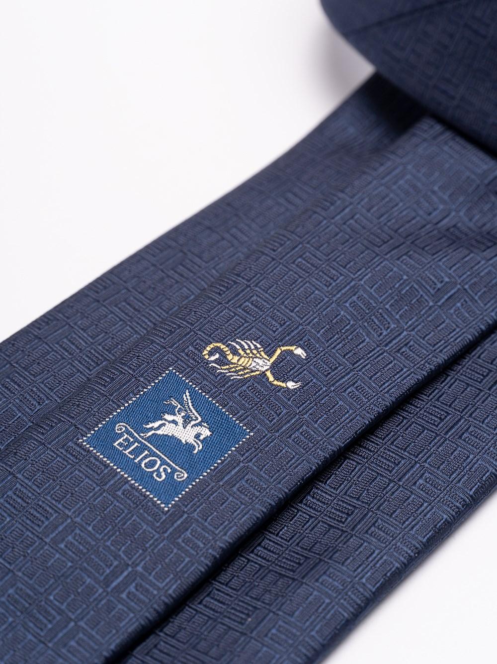 Elios Silk Tie with Zodiac Sign Saldi