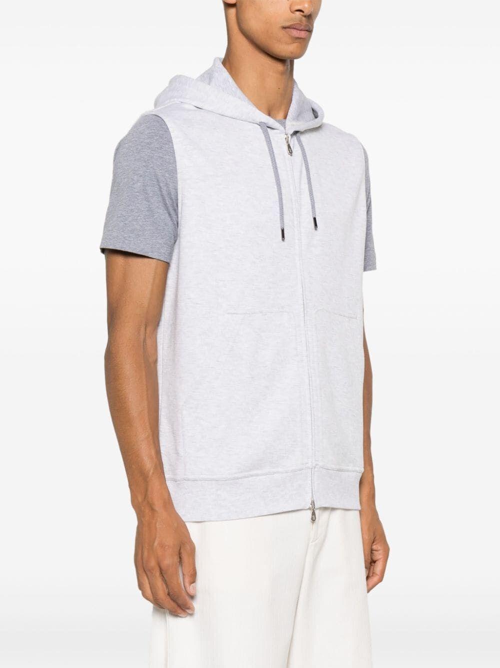 Brunello cucinelli Sleeveless Sweatshirt With Zipper And Hood Saldi